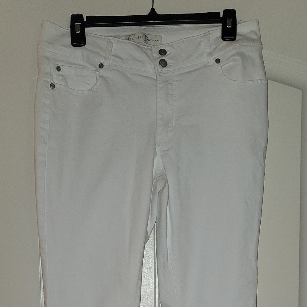 Cato White Boot Cut Pants